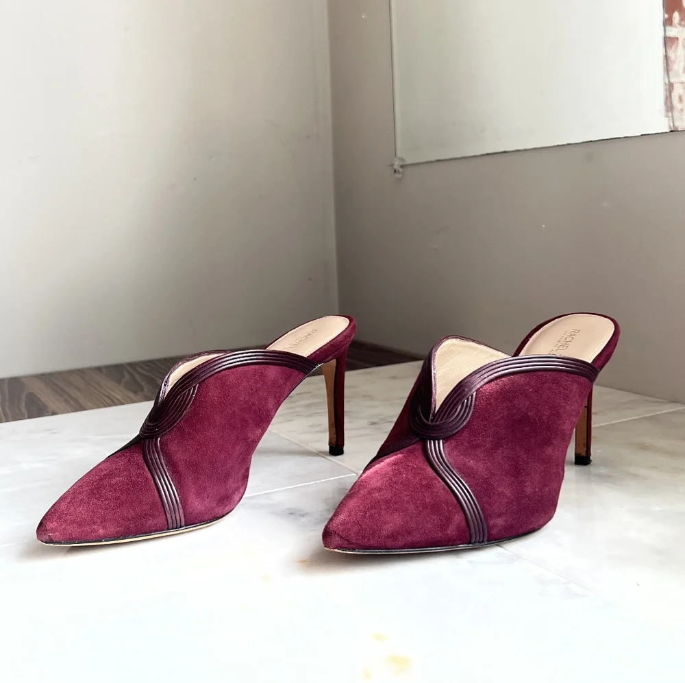 Rachel Zoe Vero Cuoio Burgundy Pumps / Size 9 - Picture 2 of 6